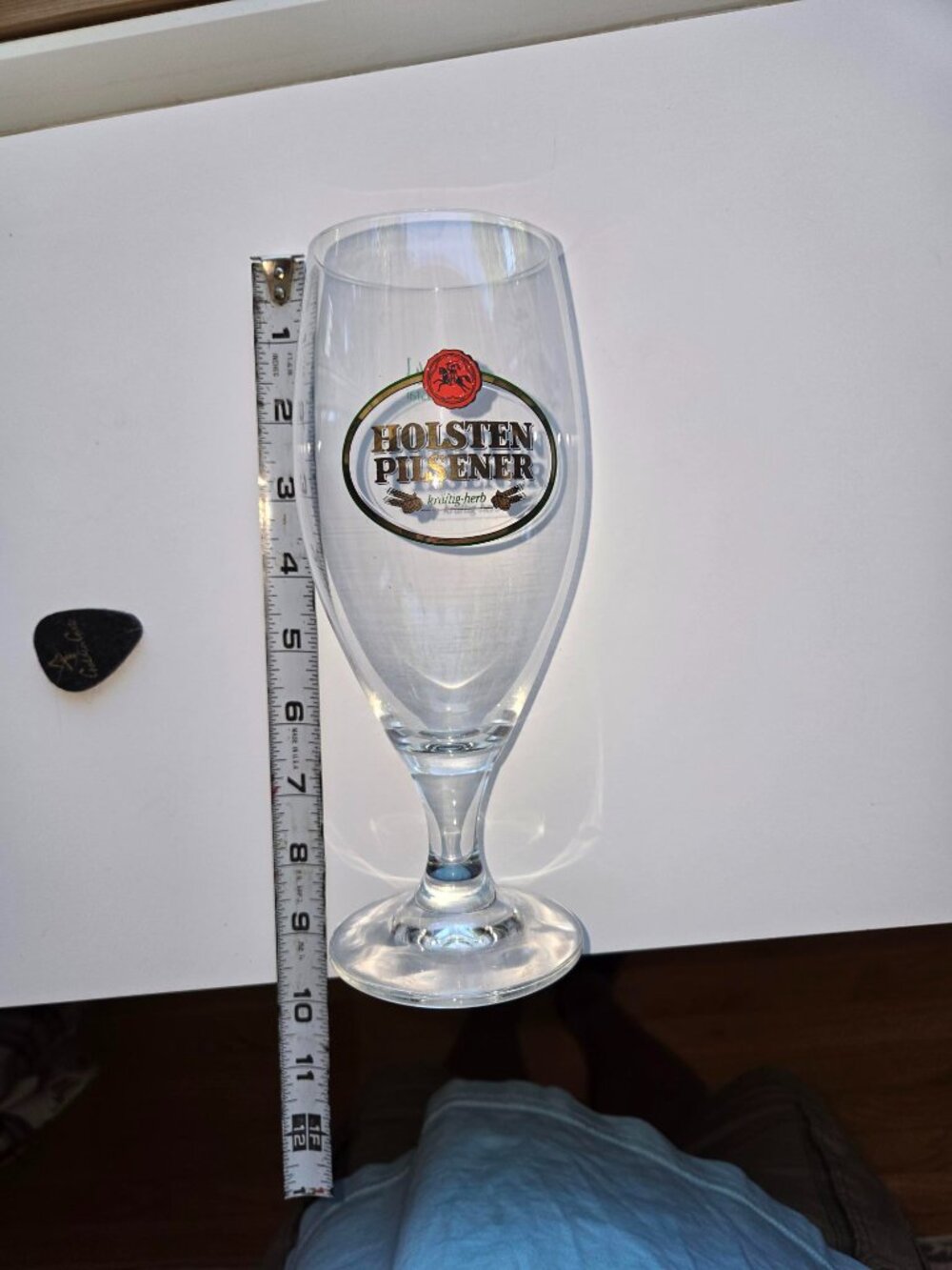 Vintage Beer Glass Chalice Holsten Pilsner Germany .4L